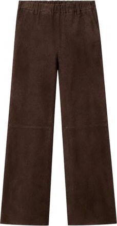 Stouls Oswald Suede Pants - Dames - Leren Broeken - Bruin - M - Katoen - Broeken