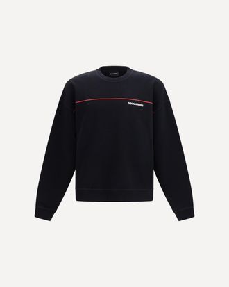 Dsquared2 Cotton crew neck Sweatshirt with logo print Male XL