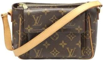 Louis Vuitton Tweedehands Canvas Louis Vuitton tassen - Dames - Vintage Schoudertas - Bruin - ONE Size - Vintage