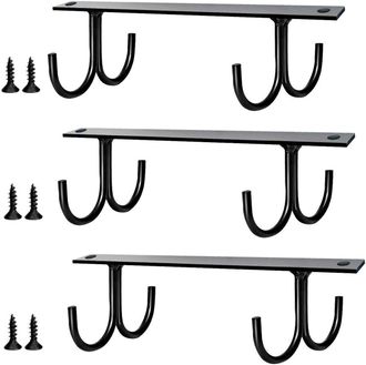 OEM Soporte Para Tazas Debajo Del Armario, Soporte Para Tazas De Caf&eacute; Con Tornillos, 12 Ganchos Para Debajo Del Estante, Gancho Para Secar Barras, Para Co