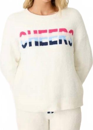 PJ Salvage Marshmallow Party Snuggle Sweater In Powder White