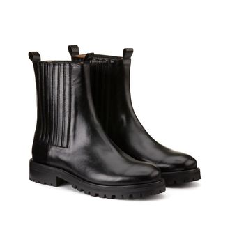 La Redoute Collections Leren boots, geribbelde zool, Signature BRUNELLE