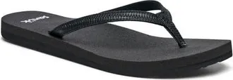 Sanuk Yoga Joy II Flip Flop in Black Woven at Nordstrom, Size 10