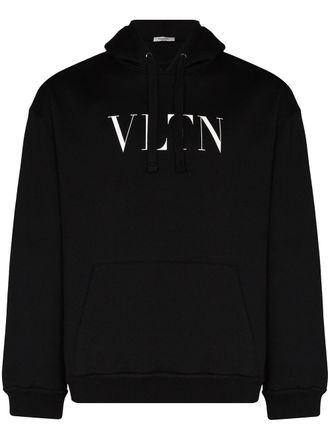 Valentino Garavani VLTN-print hoodie - Black