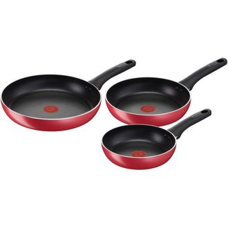 Lagostina Lagostina Cucina Mediterranea Set di Padelle Antiaderenti in Alluminio &Oslash; 20/24/28 cm, 3 Pezzi, Batteria Pentole Induzione, Gas e Forno, Indicatore