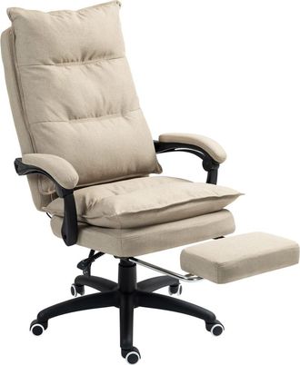 Vinsetto Silla de oficina 70x62x130 cm beige