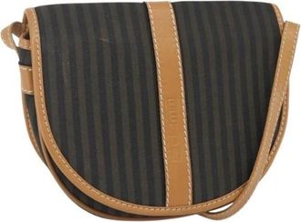 Fendi Pre-owned Cross Body Bags, female, Brown, Size: ONE SIZE Pre-owned Canvas Cross Body Bag