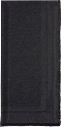 Elisabetta Franchi Katoenen Sjaal met Modal en Polyester - Dames - Sjaals - Zwart - ONE Size - Katoen - Accessoires