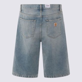 Carhartt Work in Progress Mens Shorts Blue Heavy Worn
