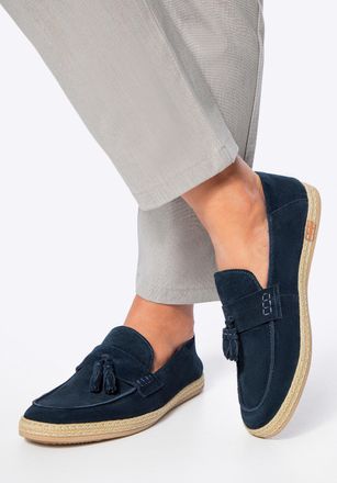Wittchen Heren Su&egrave;de Loafers met Kwastje, Marineblauw