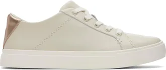 Toms Kameron Cream Metallic Leather Sneaker