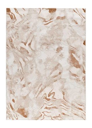 Atticgo Alfombra con relieve abstracta beige/caldera 154x230 cm