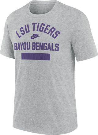 Nike LSU Legacy Nike Mens College T-Shirt in Grey | NJFD06GLOV-AC2