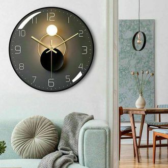 OEM Reloj De Pared Luminoso De 30 Cm - 4 Led Azules - Sensor De Oscuridad - 3 Modos De Iluminaci&oacute;n: Autom&aacute;tico, Continuo, Apagado -crezuo