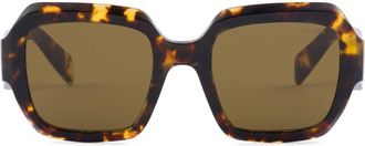 Prada Symbole oversize-frame sunglasses - women - Acetate - One Size - Brown