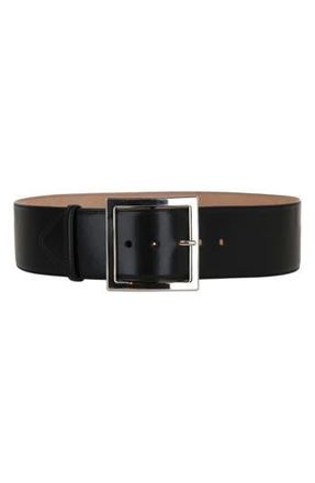 McQ by Alexander McQueen Wide Leather Belt in Black at Nordstrom Rack, Size 90