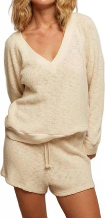 perfectwhitetee Nicolette Sweater In Cream