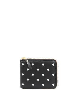 Comme Des Gar&ccedil;ons Polka Dot printed zip around wallet