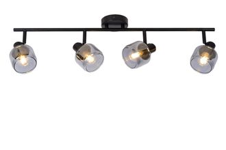 Lucide BJORN Dimmable Rotatable Stylish Indoor Ceiling Spotlight Bar 4xE14 in Black
