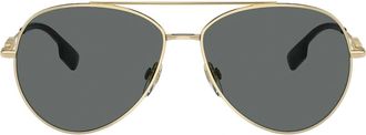Burberry Mens Burberry Dark Grey Lensed Gold Sunglasses - Size: ONE size