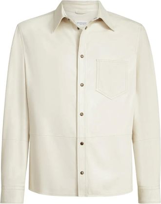 Brunello Cucinelli Overhemd met borstzak - Beige