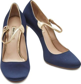 Miu Miu Pumps Mary Jane con decorazione - Blu