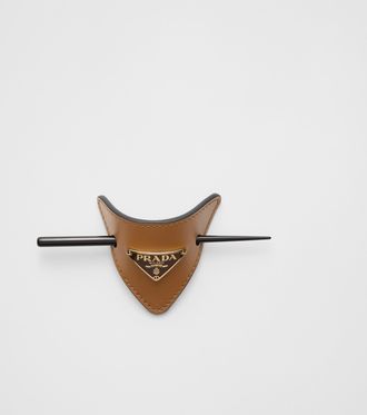 Prada Leather hair clip