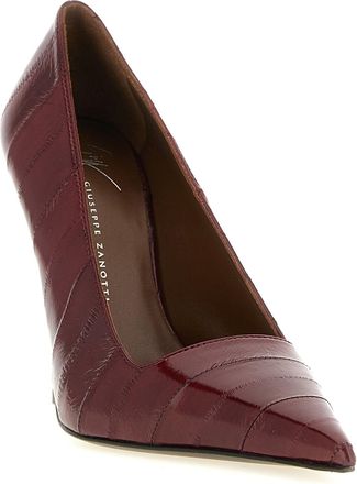 Giuseppe Zanotti Womens Bordeaux Leather High Heel Pumps