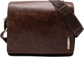 Cartier Pre-owned Cartier Leather and Canvas Santos Messenger Bag Ladies R4CV84IA8MWL7AV1