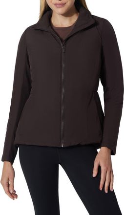 90 Degree by Reflex Winter Pilot Flare Puffer Jacket in Chocolate Mousse at Nordstrom Rack, Size X-Large