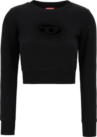 Diesel Hoodies & sweatvesten, Dames, Zwart, L, Katoen, Stijlvolle Sweatshirts voor Mannen en Vrouwen