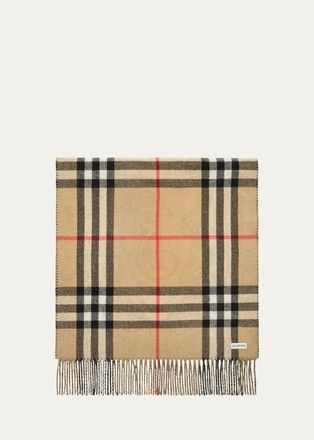 Burberry Mens Reversible Etched Knight Cashmere Scarf