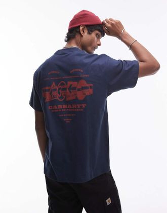 Carhartt Work in Progress Runaway - T-shirt blu a maniche corte