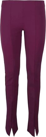 Sportmax Torre Slim-fit broek - Dames - Slim Fit Broeken - Paars - 2XS - Nylon - Broeken