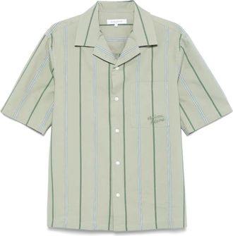 Maison Kitsun&eacute; Gestreept overhemd - Groen