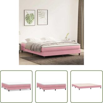 vidaXL vidaXL Letto rosa - Letto a Molle senza Materasso Rosa 180x220 cm in Velluto