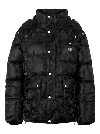 Philipp Plein camouflage puffer jacket - Black