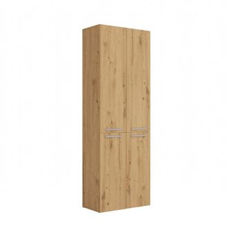Hucoco Hucoco - Ellos - Mueble De Cuarto De Ba&ntilde;o Con 2 Cestas - Almacenaje Para Cuarto De Ba&ntilde;o - 174x60x30 - Mueble Alto