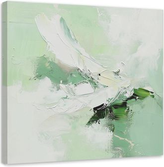 Artgeist Artgeist - Quadro Su Tela, Astratti Pastello Verde Menta - 50x50