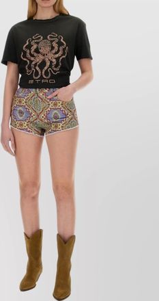 Etro paisley print short shorts