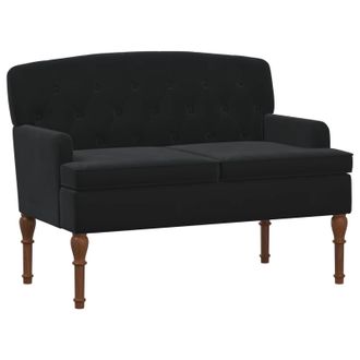 vidaXL Vidaxl Loveseat Con Bottoni Imbottiti Nero 111 X 65 X 79 Cm