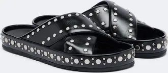 Fendi Studded leather slides