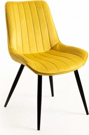 Regalos Miguel Regalos Miguel - Packs Sillas Comedor - Pack 2 Sillas Lene Terciopelo - Amarillo