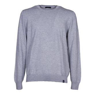Fay Su&eacute;ter de Lana Gris de Cuello Redondo - Knitwear - Hombre - Gris - 2XL