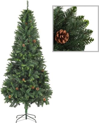vidaXL &Aacute;rbol De Navidad Artificial Con Pi&ntilde;as Verde 210 Cm Vidaxl