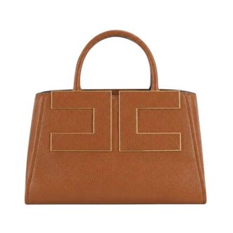 Elisabetta Franchi Tote Bag - Dames - Tassen - Bruin - Maat: ONE Size Leer