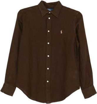 Polo Ralph Lauren Shirts Brown - Dames - Overhemden - Bruin - S - Overhemden