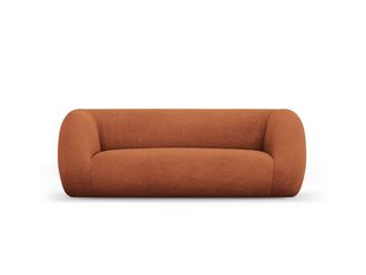 Cosmopolitan Design Sof&aacute; 2 plazas de tejido boucl&eacute; marr&oacute;n