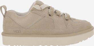 UGG Womens Sneakers Lo Lowmel Beige Leather Trainers