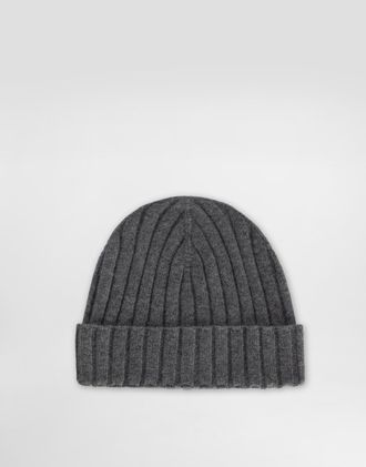 Dolce & Gabbana Cashmere Flat Rib Hat - Woman Hats And Gloves Grey Onesize